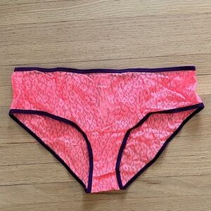 NWT Victoria’s Secret Pink Lace Bikini Panties - Size L